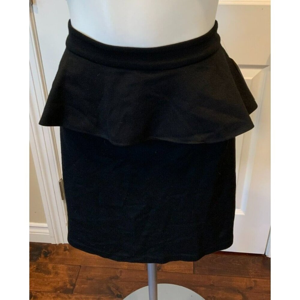 Alice + Olivia Employed Black Pencil Skirt W/ Peplum Waist, Size 8 (US)